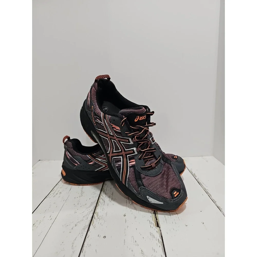 ASICS GEL Venture 5 Orange Grey mens Running Shoes Low Top Sneakers Size 13 US